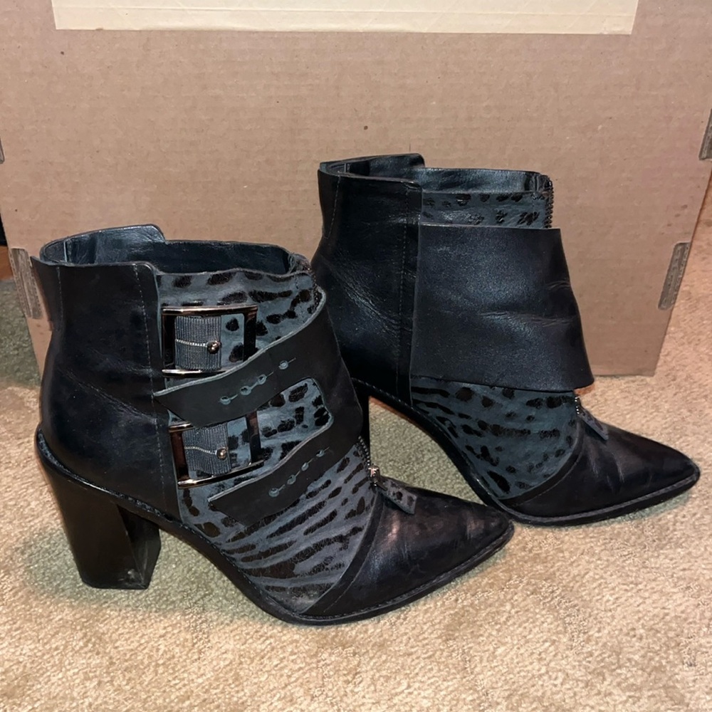 Tibi buckle heel booties